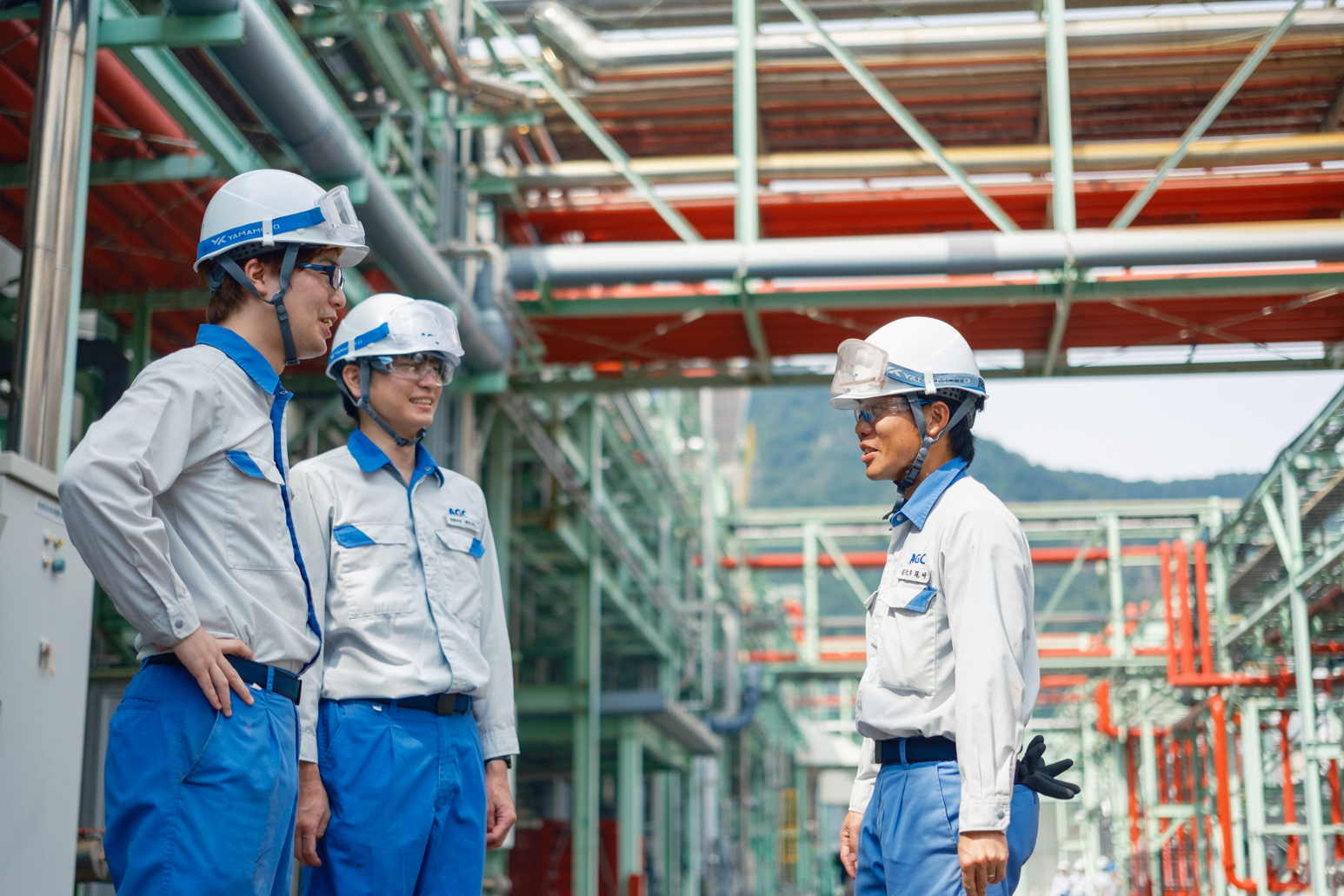 AGC Fine Chemicals technical staff conducting analysis and quality control
