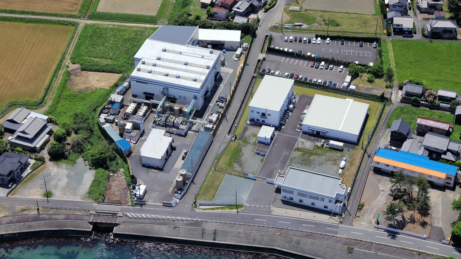 Aerial view of the AGC Wakasa Chemical Obama Plant (Head Office)